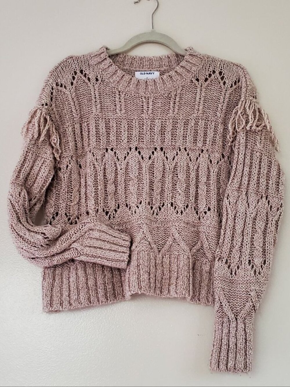 Old Navy Loose Crew-Neck Cropped Sweater. Size XS